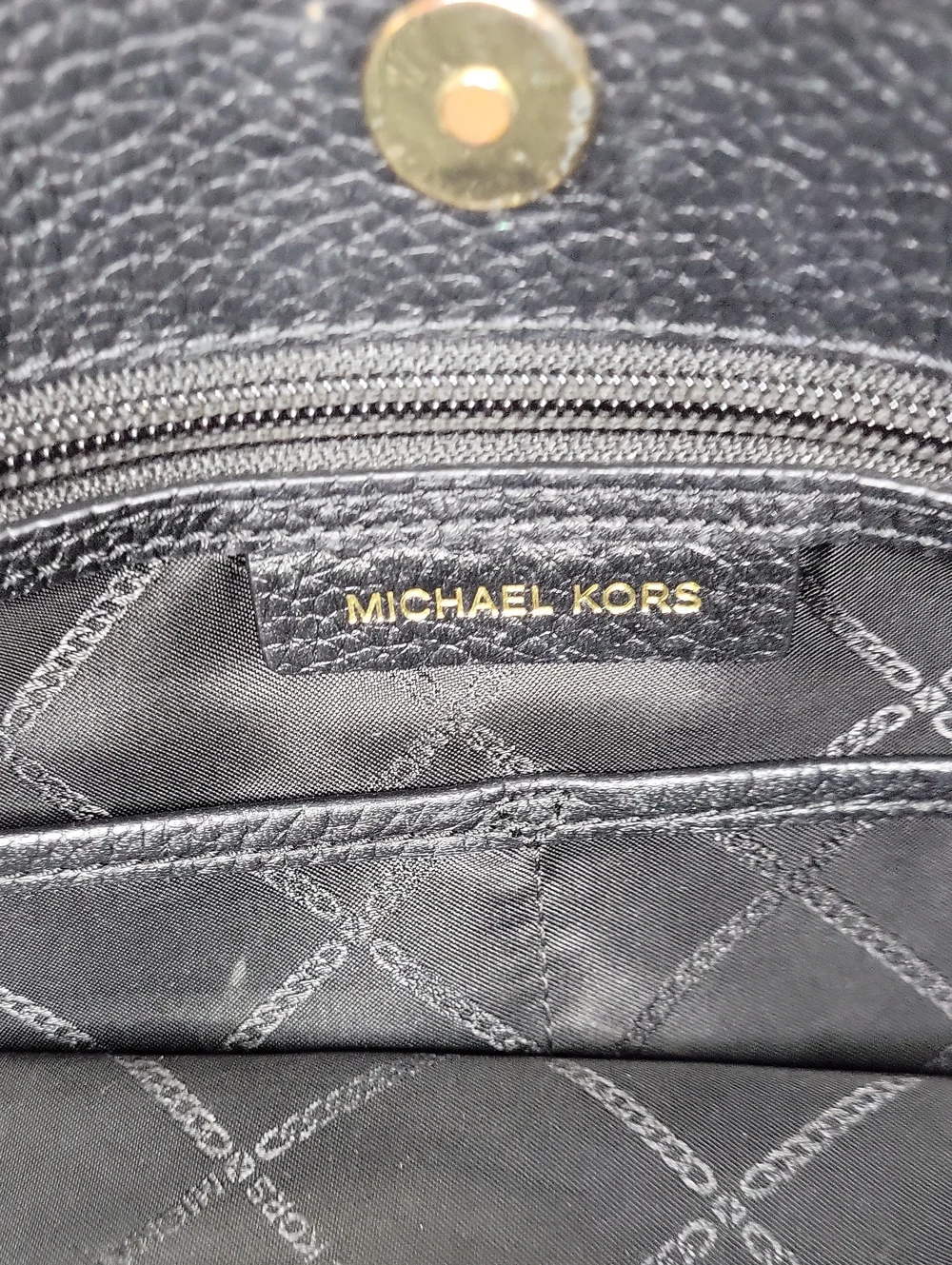 Michael Kors Black Camille Pebbled  Leather Satchel